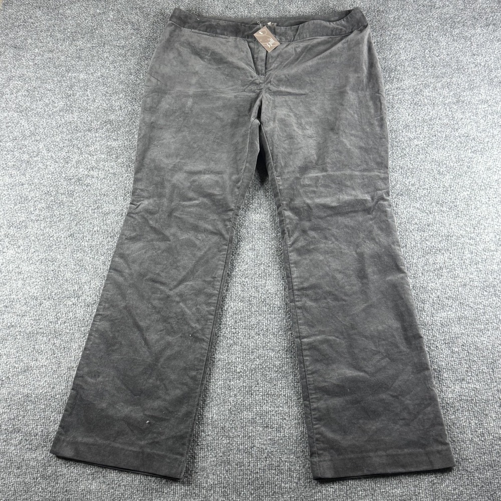 NWT J. Jill Pants Womens 14 Gray Bootcut Cotton Stretch‎ Denim Preppy Casual